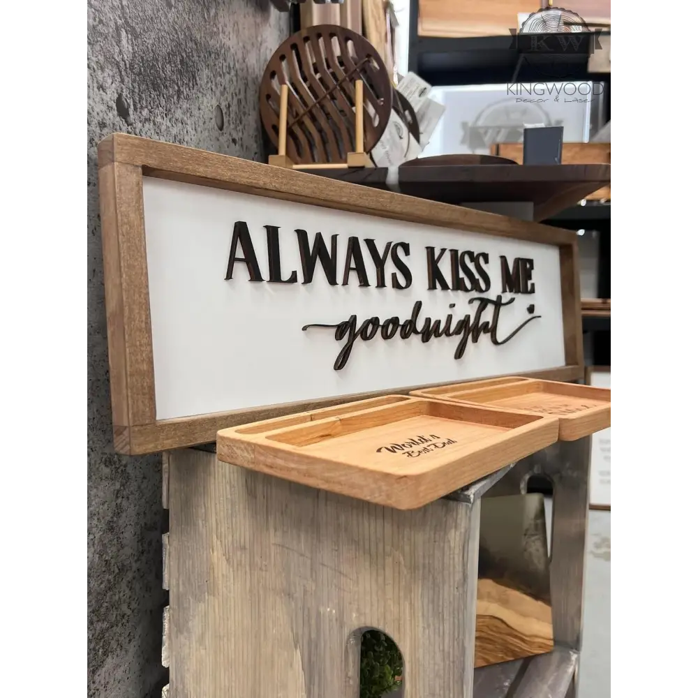Always kiss me goodnight farmhouse sign _label_new, alberta,