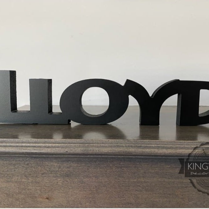 Custom name cutouts from 1/2 thick mdf 3d laser cut,