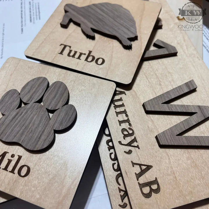 Scrabble tile wall art - 3d laser cut letter & engrave