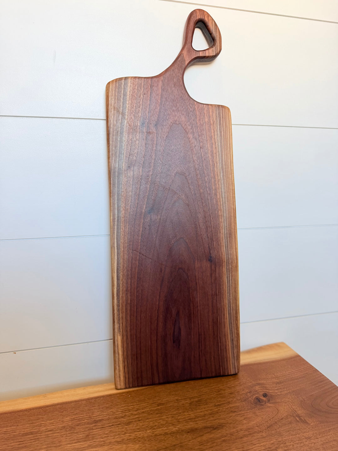 Canadian Walnut Charcuterie Board | Live Edge Serving Board – 24" x 8.5"