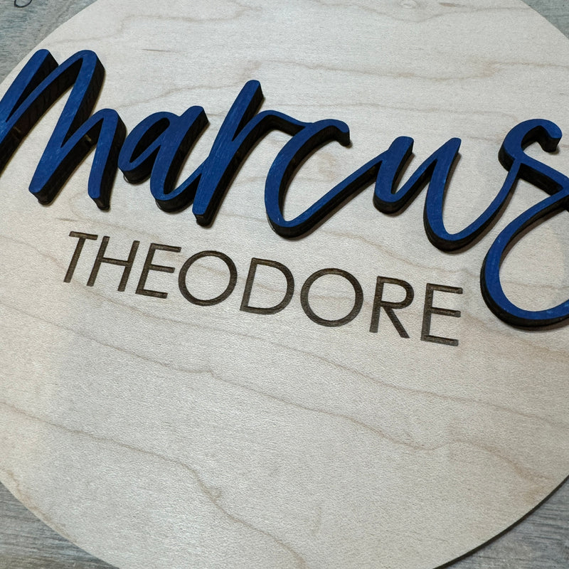 Baby name disk - 3D custom