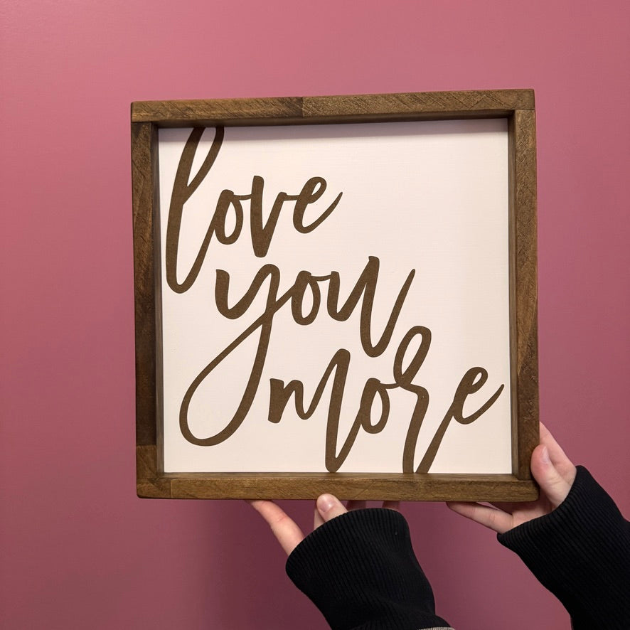 Framed sign with &