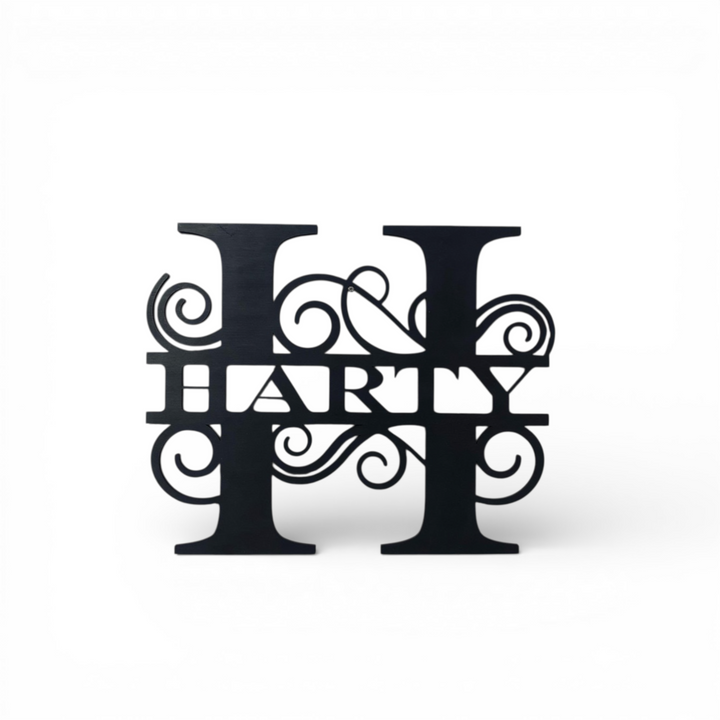 Personalized Wood Monogram Sign, Handcrafted Family Initial Wall Decor