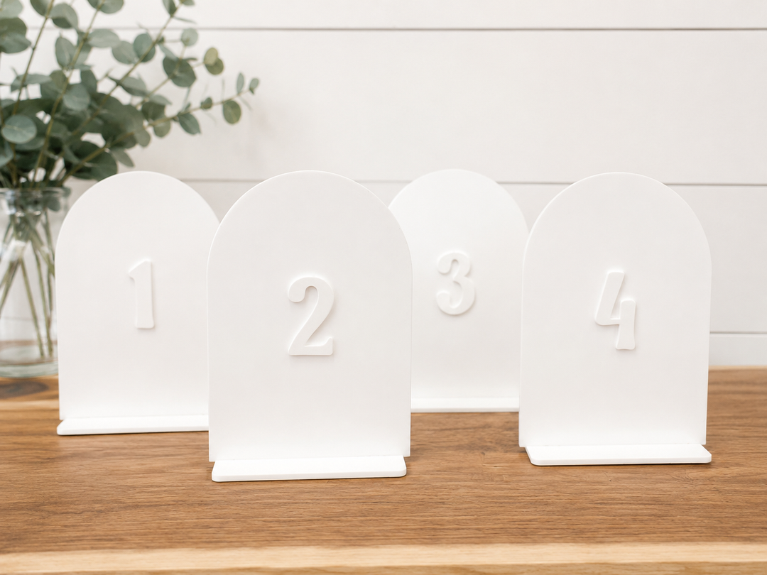Double Sides Table Number Signs - Wedding