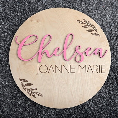 Baby name disk - 3D custom