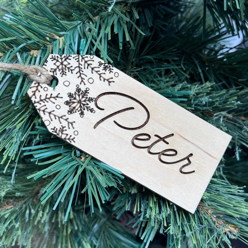 Engraved stocking tags - christmas stocking name tags