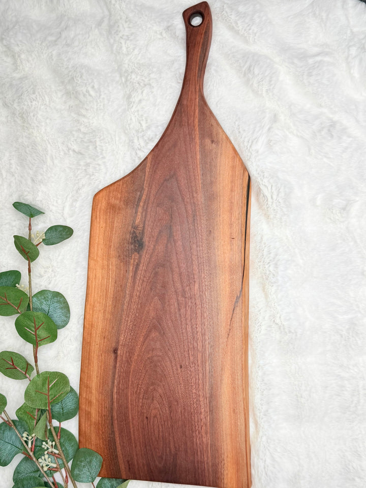 Canadian Walnut Charcuterie Board | Live Edge Serving Board – 25" x 9"