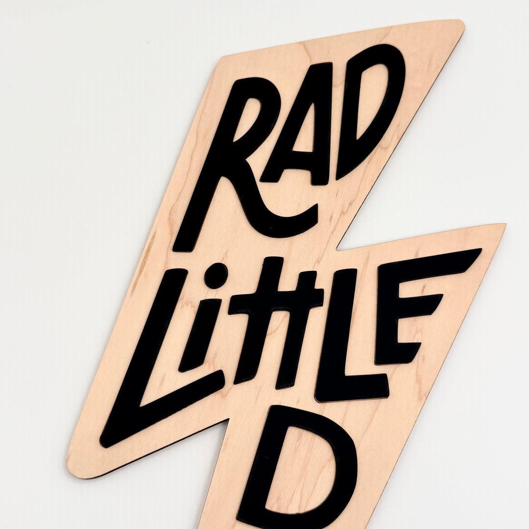 Wooden Wall Sign – “Rad Little Dude” – Kids Room Decor