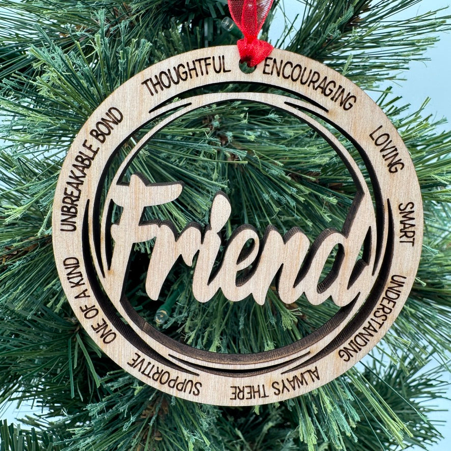 Laser Cut Friend Ornament