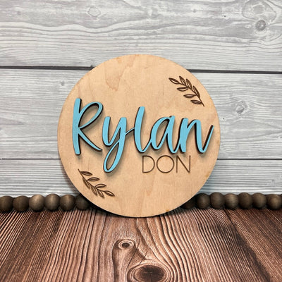 Baby name disk - 3D custom