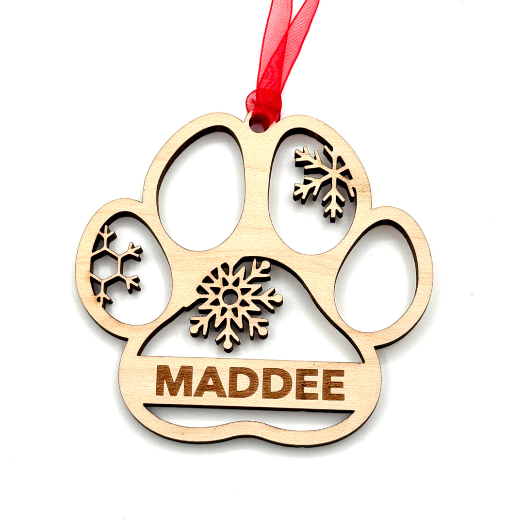 Pet Paw Custom Ornament – Personalized for Your Dog or Cat