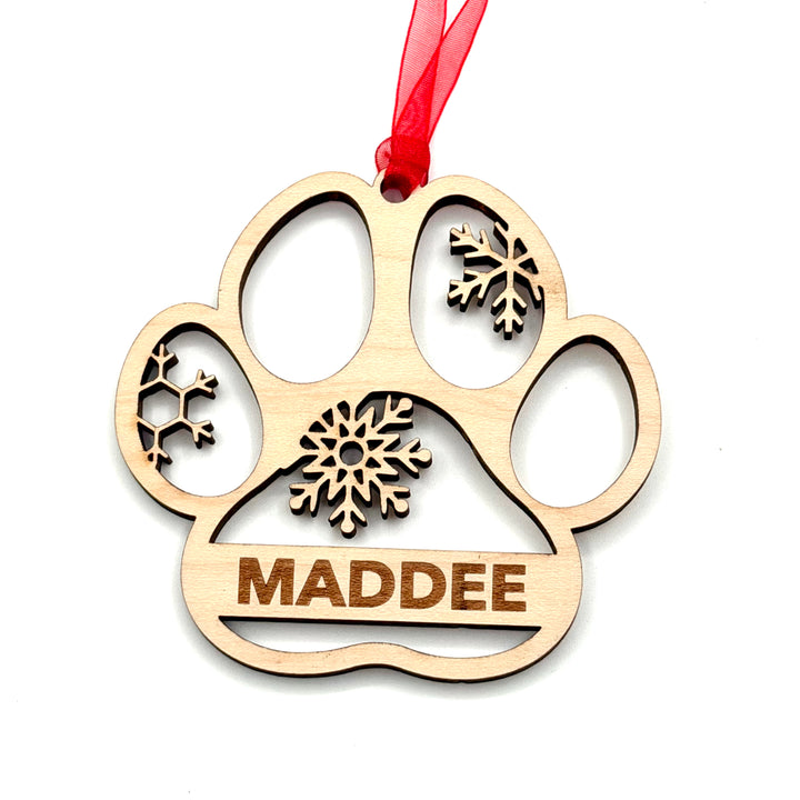 Pet Paw Custom Ornament – Personalized for Your Dog or Cat