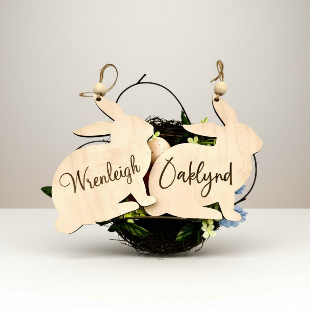 Personalized Engraved easter bunny name tag