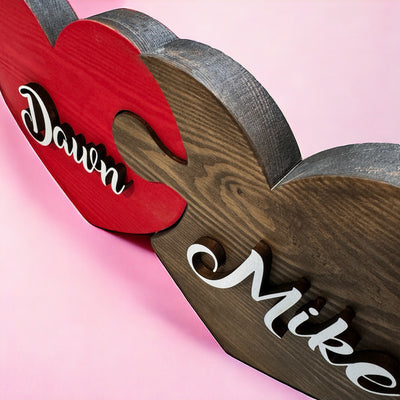 Two letter heart puzzle - Personalized