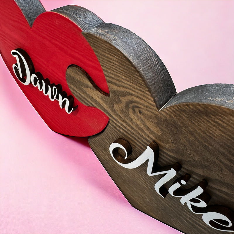 Two letter heart puzzle - Personalized
