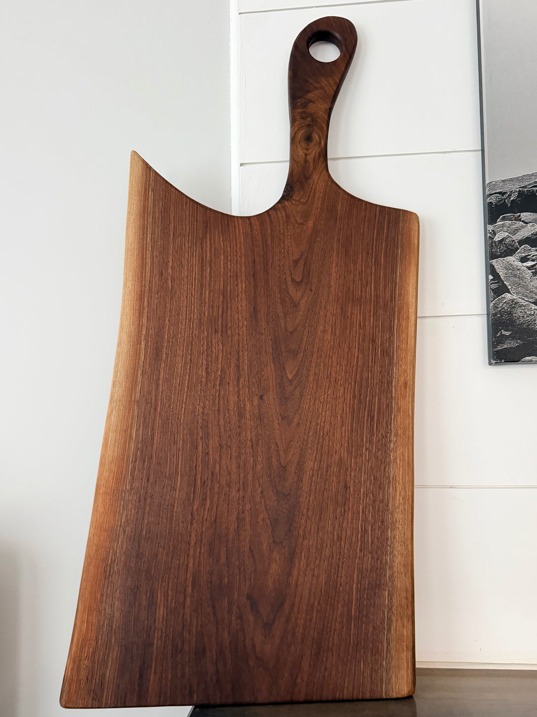 Canadian Walnut Charcuterie Board | Live Edge Serving Board – 30" x 13"