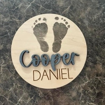 Baby name disk - 3D custom