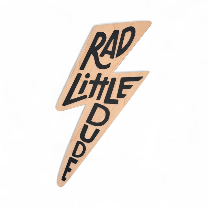 Wooden Wall Sign – “Rad Little Dude” – Kids Room Decor