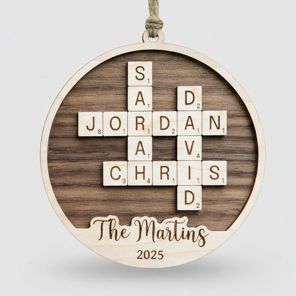 Family Names Crossword Ornament