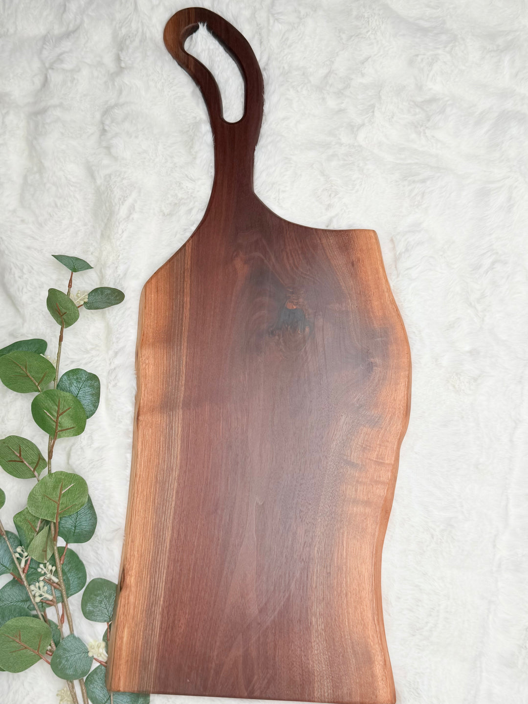 Canadian Walnut Charcuterie Board | Live Edge Serving Board – 29" x 11"