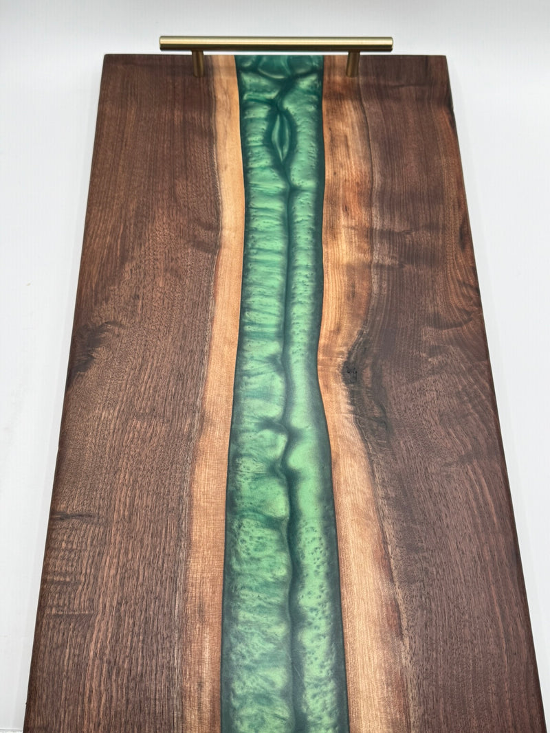Epoxy charcuterie board with handles 24" x 12" (632)
