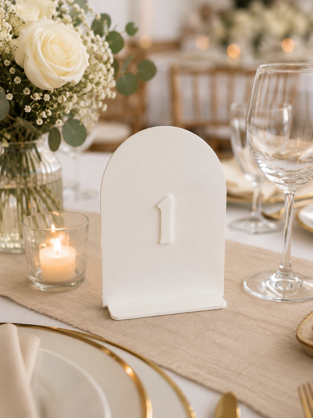 Double Sides Table Number Signs - Wedding