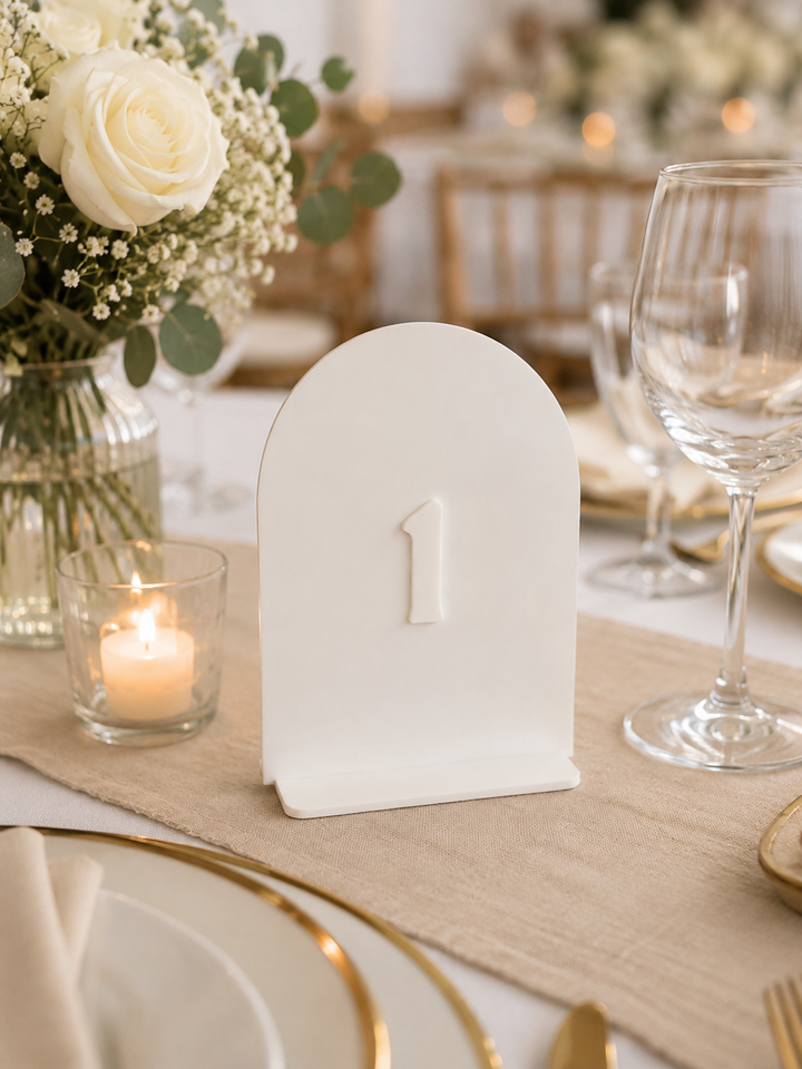 Double Sides Table Number Signs - Wedding