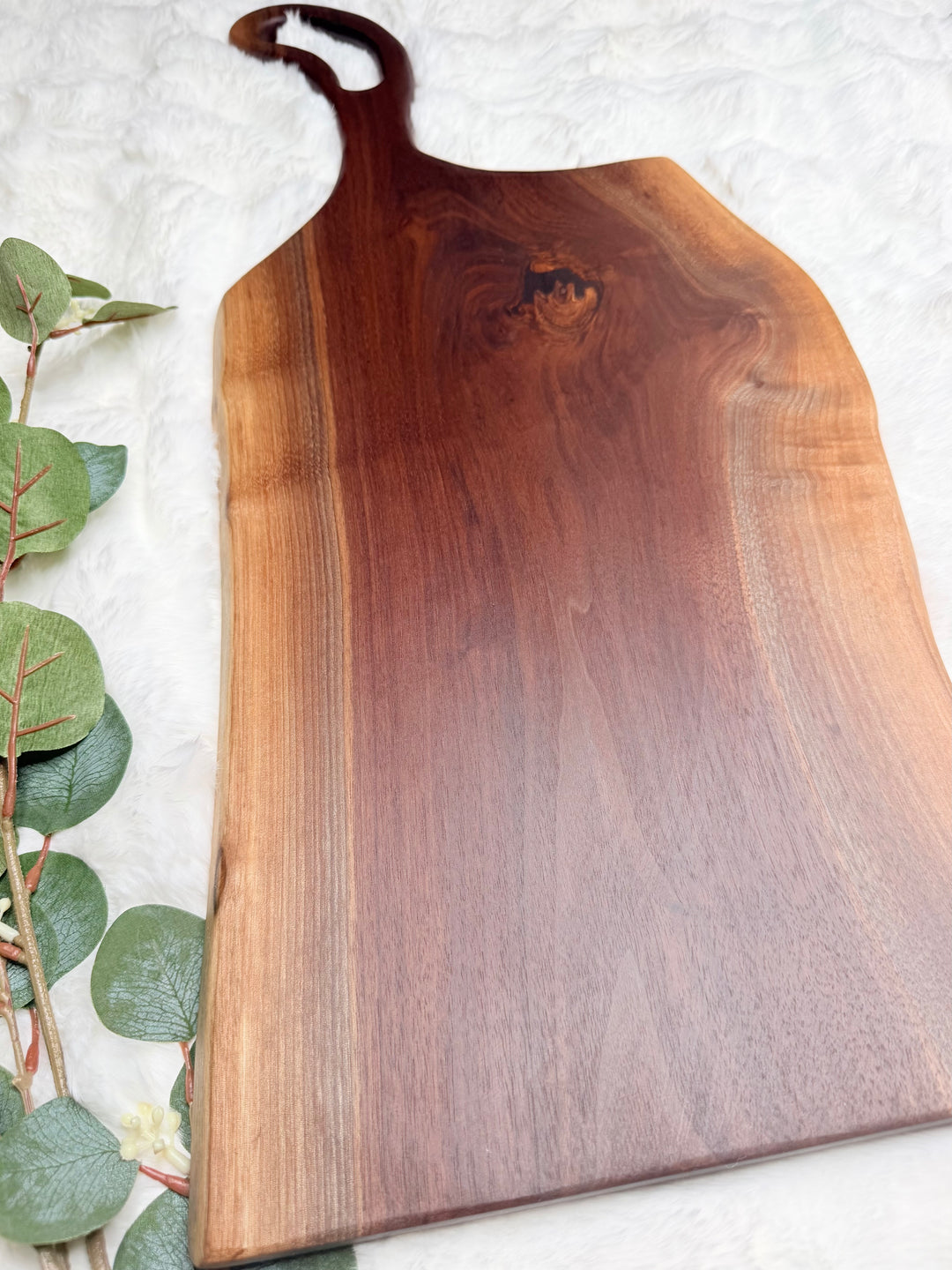 Canadian Walnut Charcuterie Board | Live Edge Serving Board – 29" x 11"
