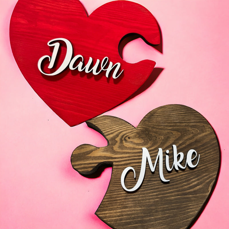 Two letter heart puzzle - Personalized