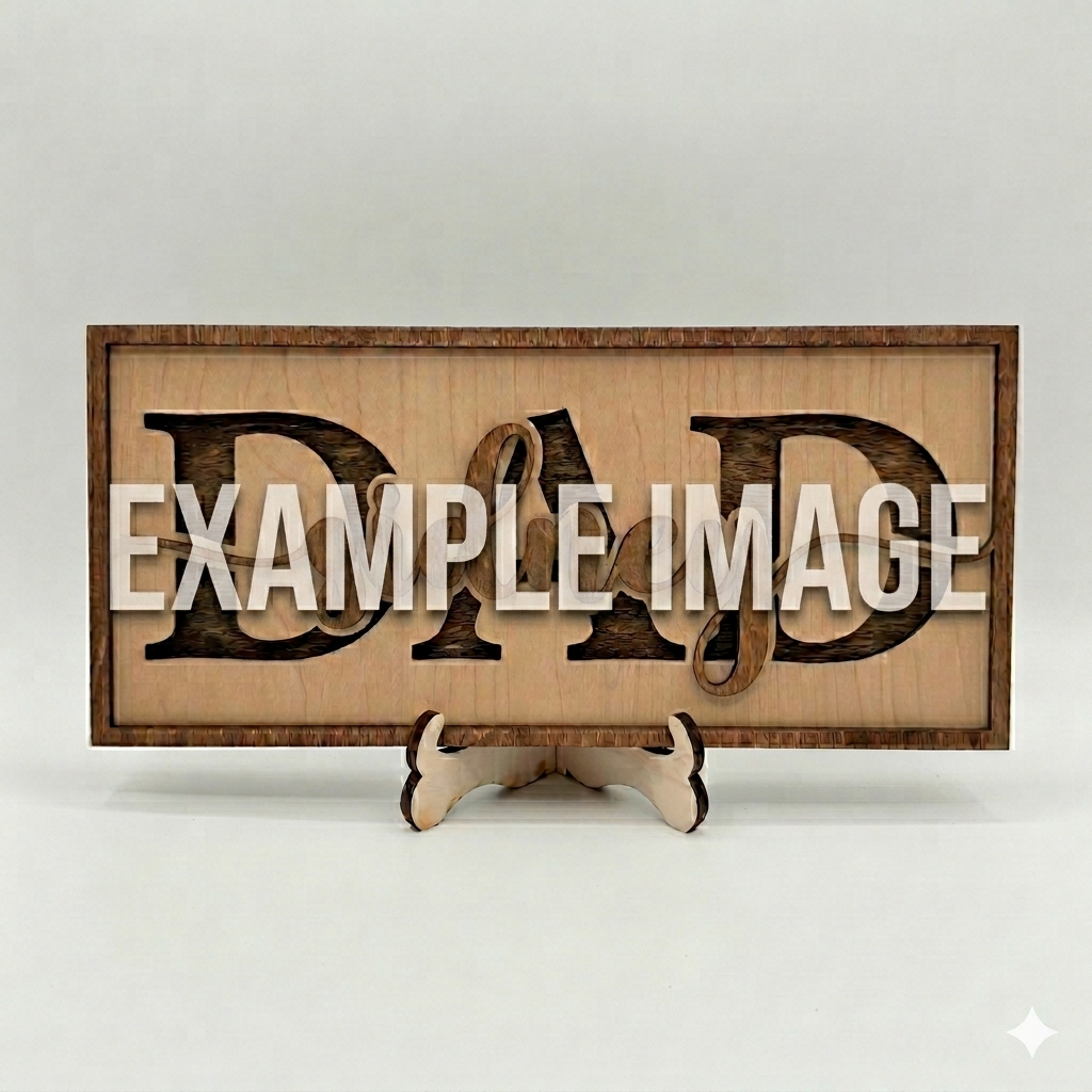 3D Layered Personalized Father’s Day Sign — Custom Title &amp; Children&