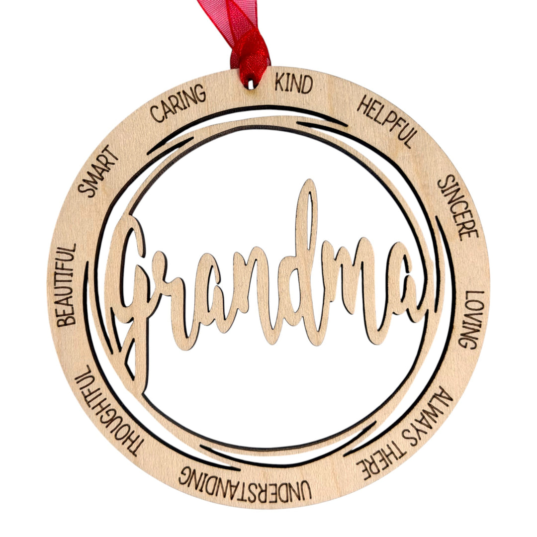Family Name Christmas Ornaments – Nanny, Grandma, Papa, Mom & More