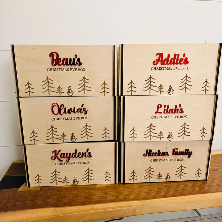 Personalized Christmas Eve Box | Wooden Keepsake Crate