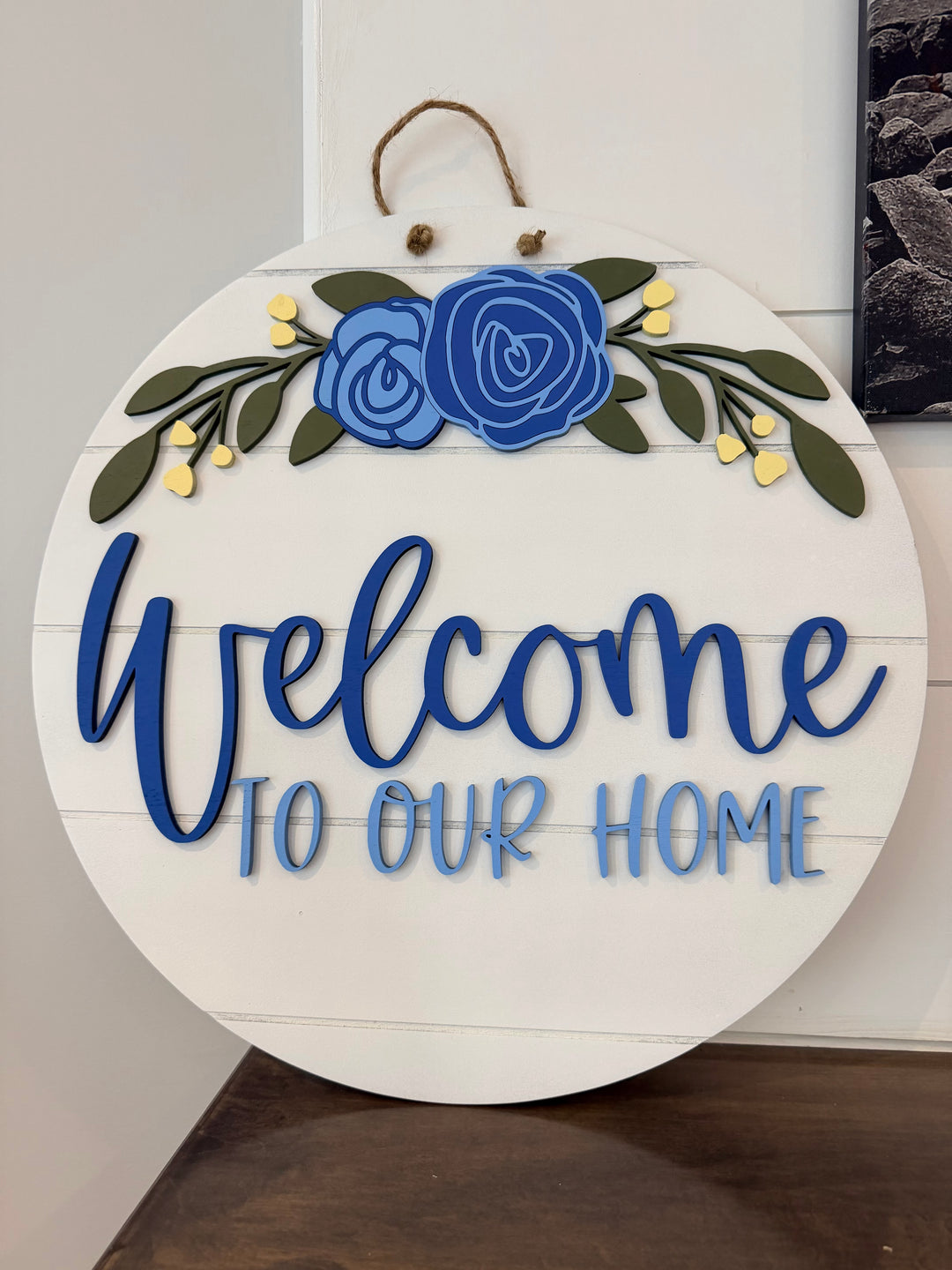 Welcome To Our Home Door Sign - 18"
