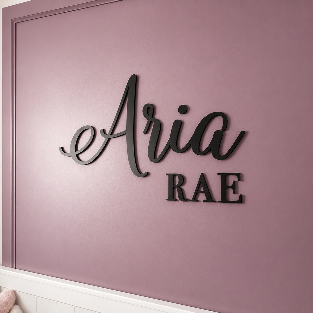 Personalized Wooden Nursery Name Sign | Handcrafted in Canada