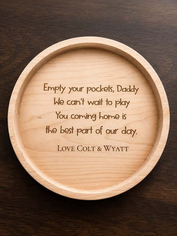 Personalized Wooden Tray - 6" Round