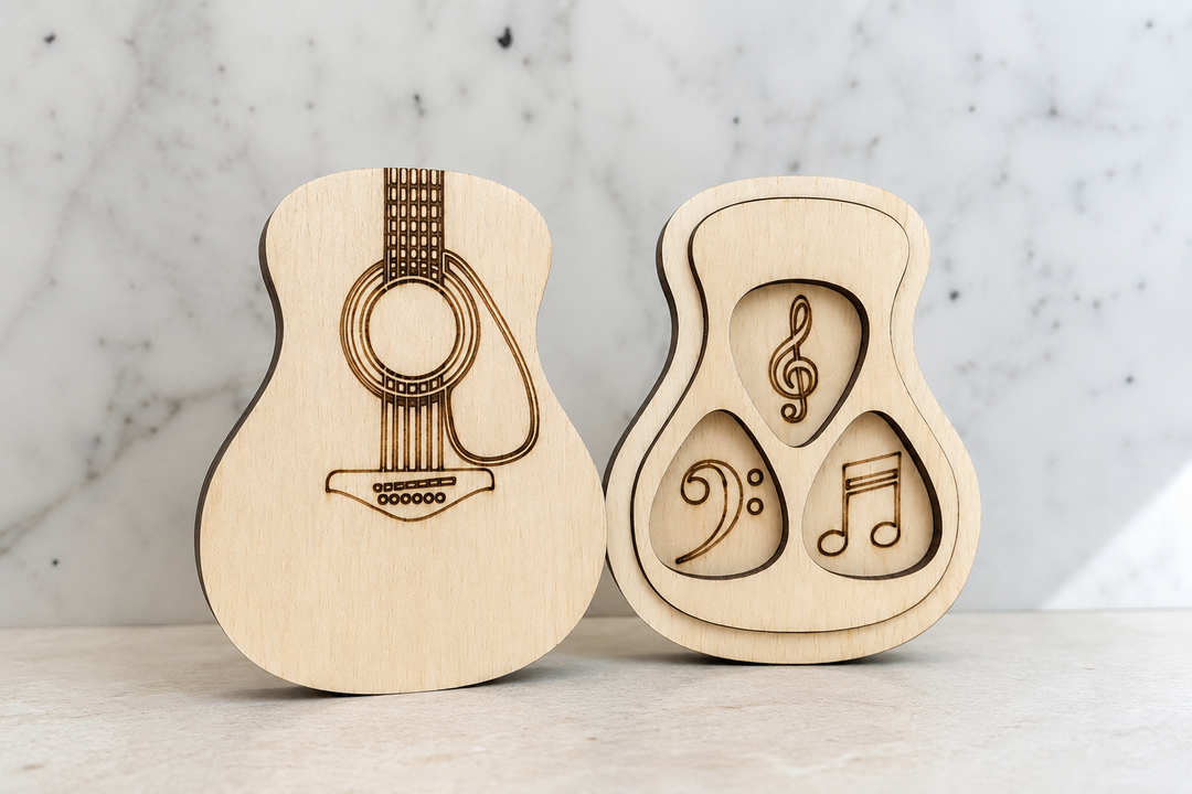 Guitar Pick Case - Wooden