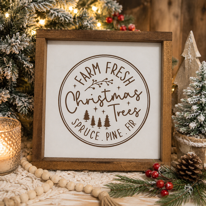 Farm Fresh Christmas Trees Sign