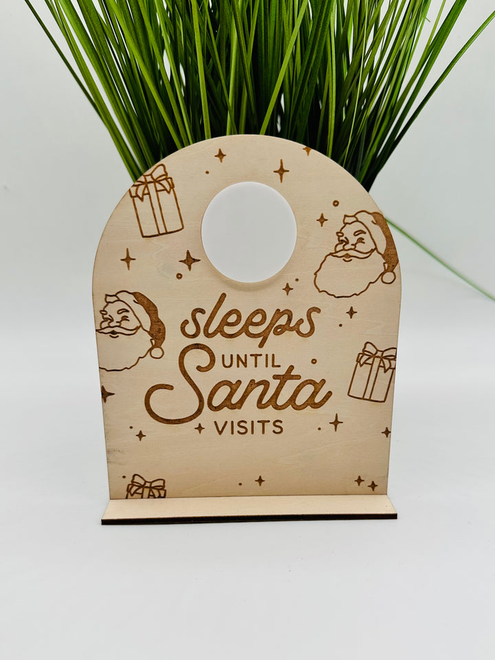 Sleeps Until Christmas Countdown - Sign