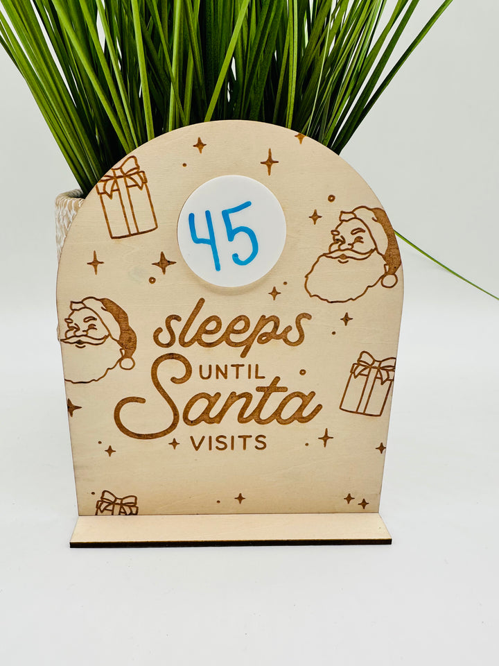 Sleeps Until Christmas Countdown - Sign