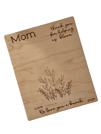 Mother’s Day Handprint Sign – Wooden Handprint Bouquet Keepsake for Mom or Grandma
