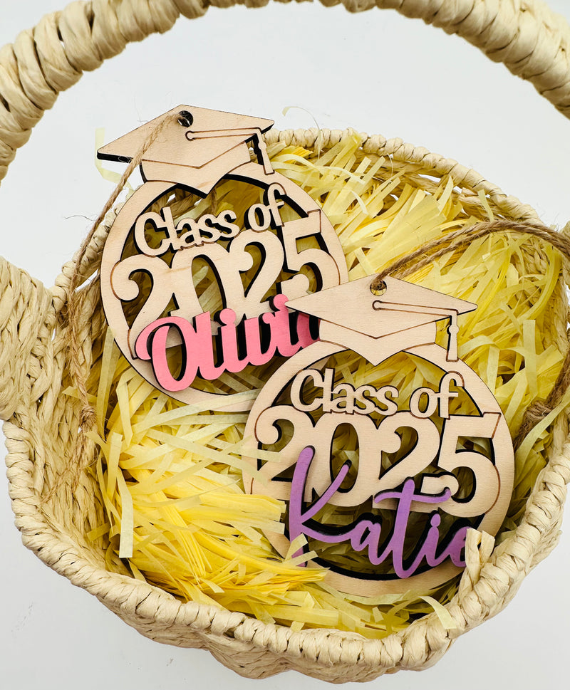 Graduation Ornament / Car Dangle – “Class of 2025”