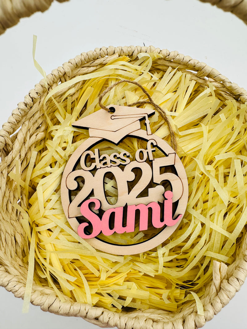 Graduation Ornament / Car Dangle – “Class of 2025”