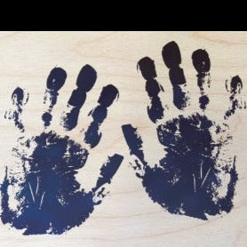 Father's day handprint, wood sign