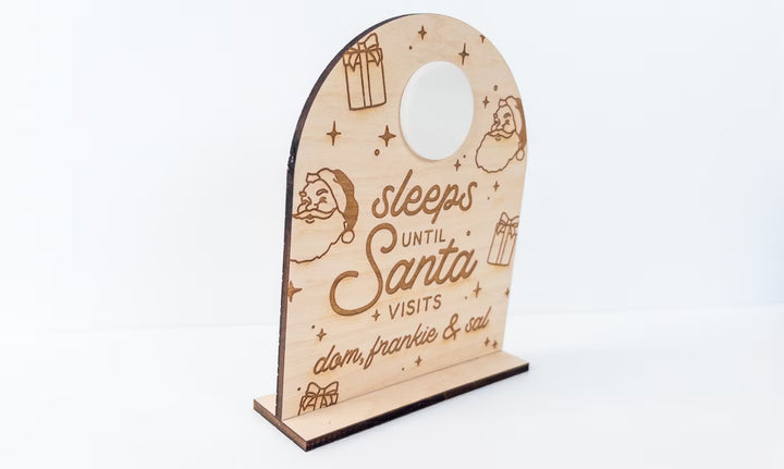 Sleeps Until Christmas Countdown - Sign