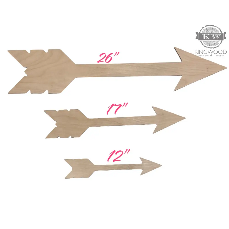 Arrow wood cutout decor for crafts and painting _label_new,