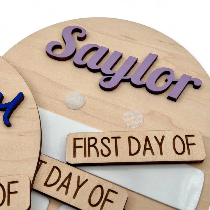 Customizable First & Last Day of School Board – Reusable Wooden Photo Prop