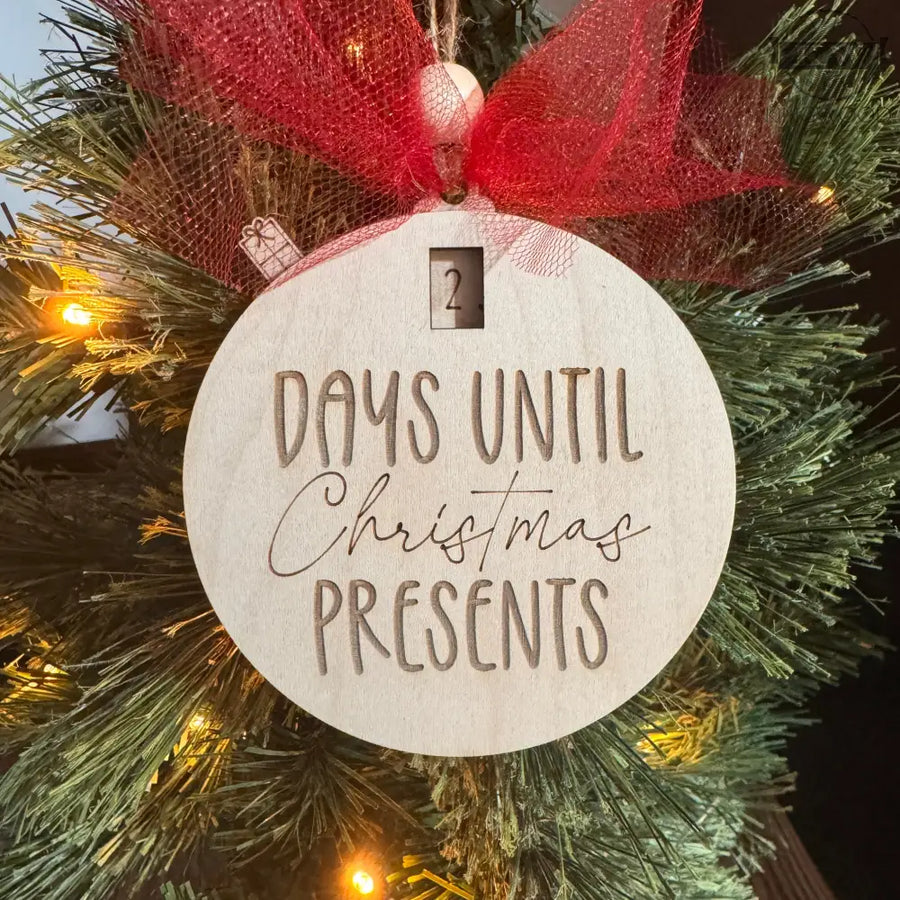 Christmas countdown ornament holiday season decor 3d laser