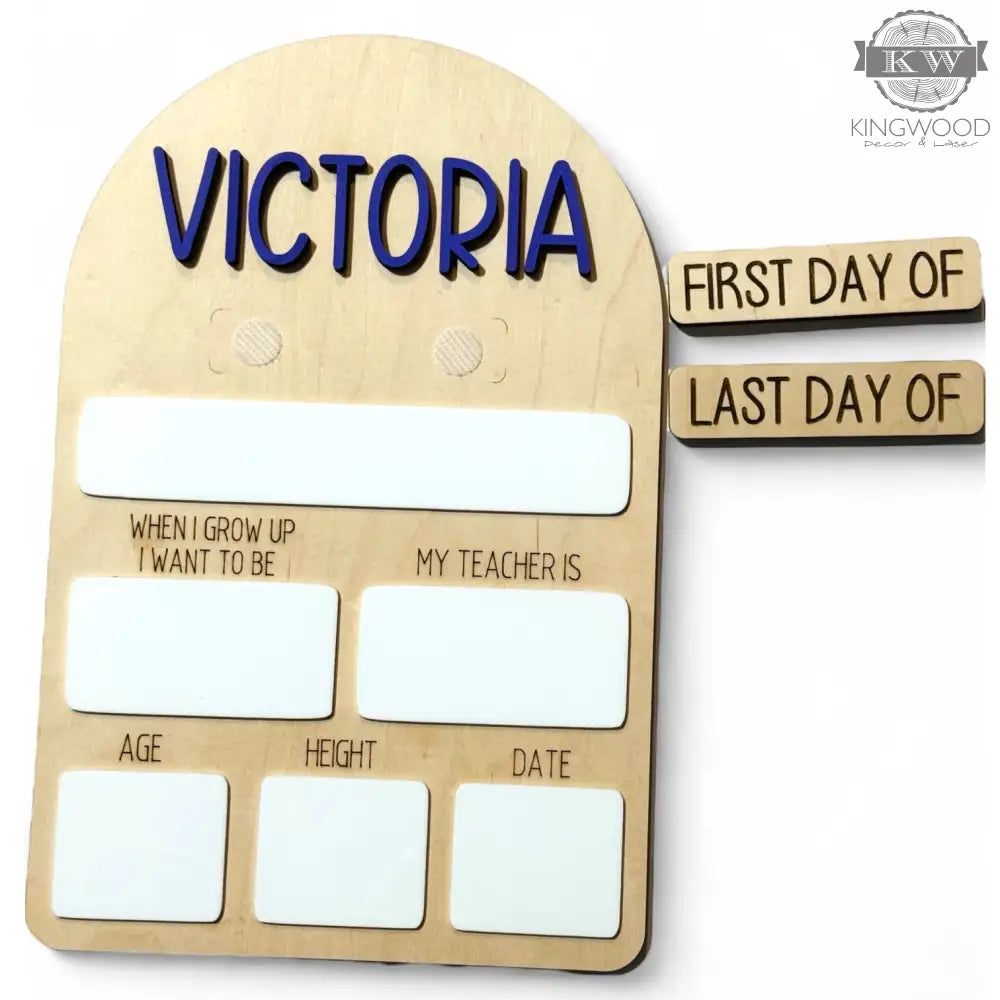 Custom first & last day of school board sign – personalized