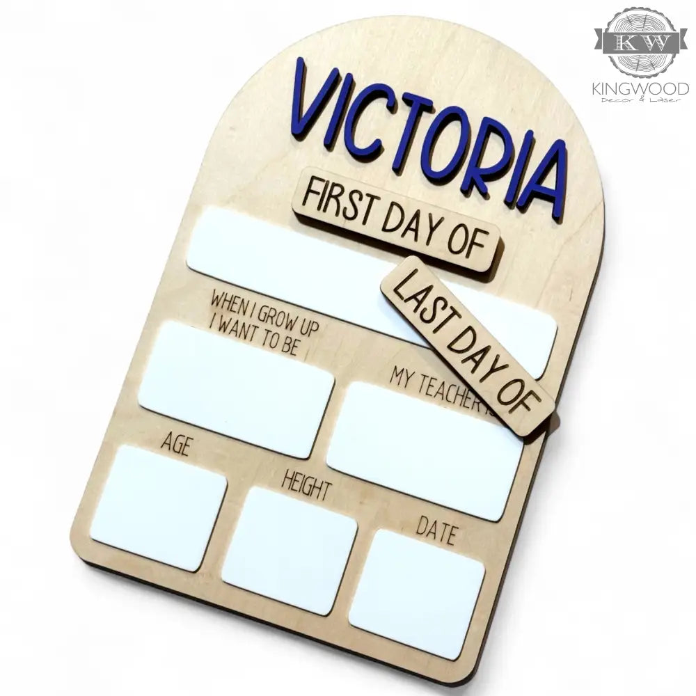 Custom first & last day of school board sign – personalized
