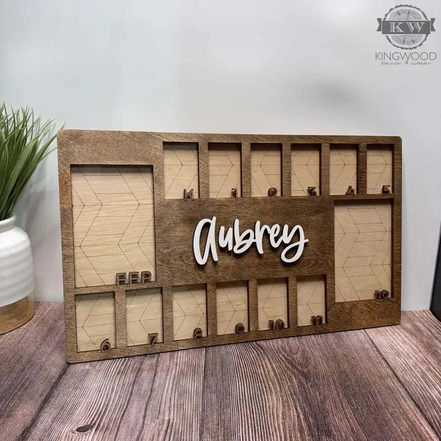 Customizable wooden school photo frame for lasting memories